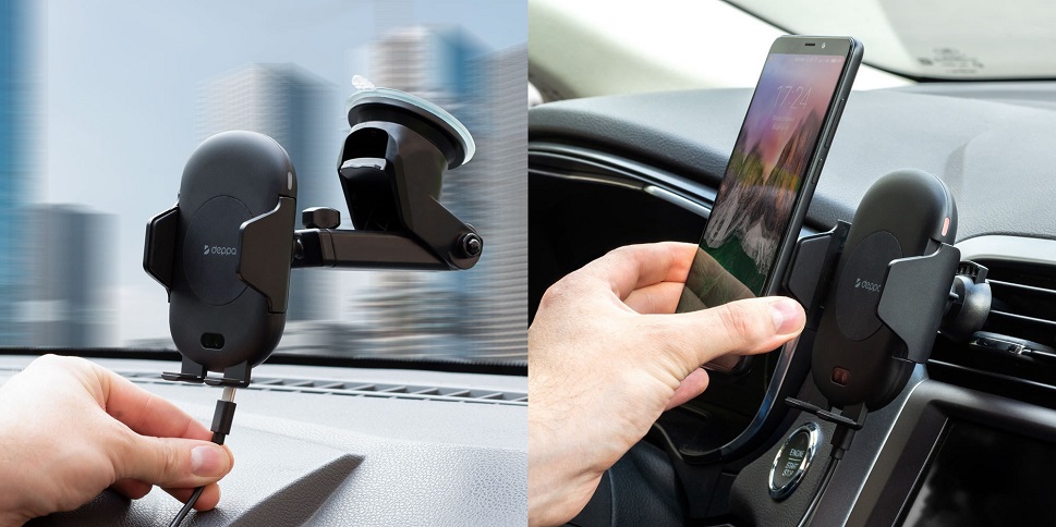 автодержатель с зарядкой и сенсорной панелью