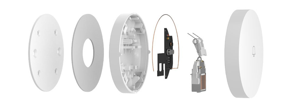 дверной звонок белого цвета