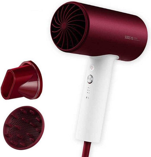 Фен для волос Xiaomi SOOCAS Hair Dryer H5, красный фото 4