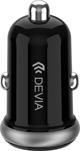 АЗУ Devia  Smart Mini Car Charger (2 USB), черный фото 1