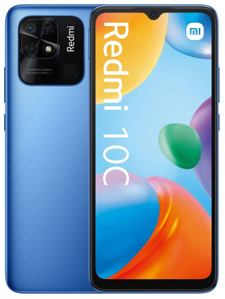 Смартфон Xiaomi Redmi 10C NFC 3/64Gb Синий RU фото 1