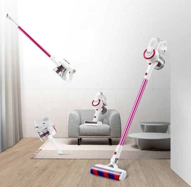 Пылесос беспроводной ручной Jimmy JV53 белый/розовый фото 4