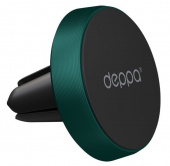 Автомобильный держатель Mage mini для смартфонов, магнитный, крепление на вент.решетку, зеленый, Deppa - фото