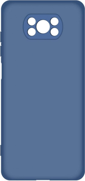 Чехол-накладка для Xiaomi Poco X3 синий, Microfiber Case, Borasco фото 1