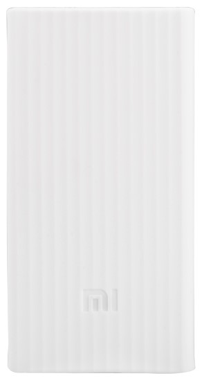 Чехол силиконовый для внешнего аккумулятора Xiaomi Mi Power Bank 3 20000 mah (белый) фото 1