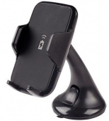 Автомобильный держатель с беспроводной зарядкой QI fast charge 1.67А, HQi-02, черный (дизайн Samsung), Redline - фото