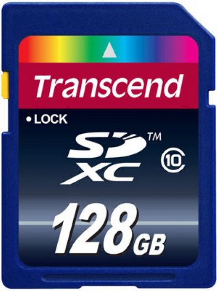Карта памяти Transcend SDXC 128GB Class 10 30MB/s, TS128GSDXC10 фото 1