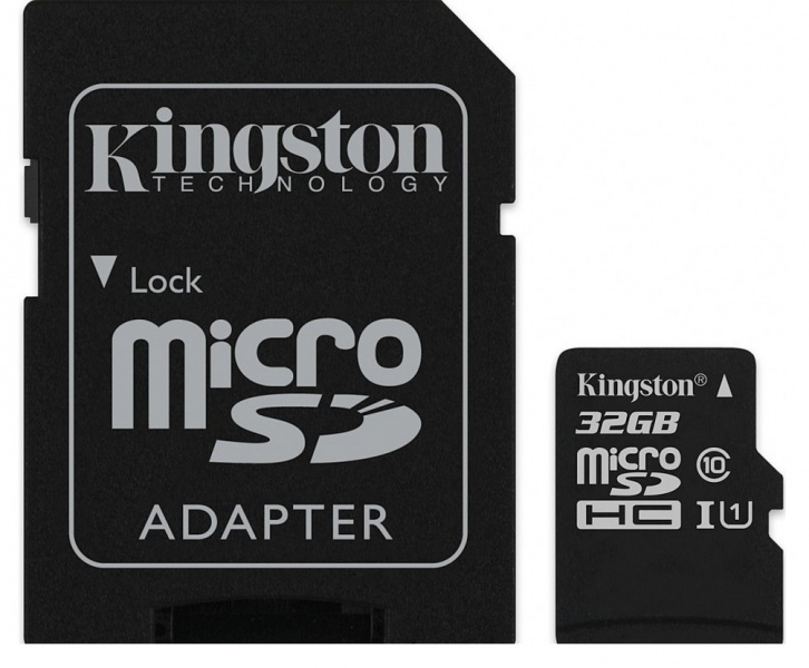 Карта памяти Kingston microSDHC 32GB Class 10 UHS-I U1 Canvas Select до 80MB/s с адаптером фото 1