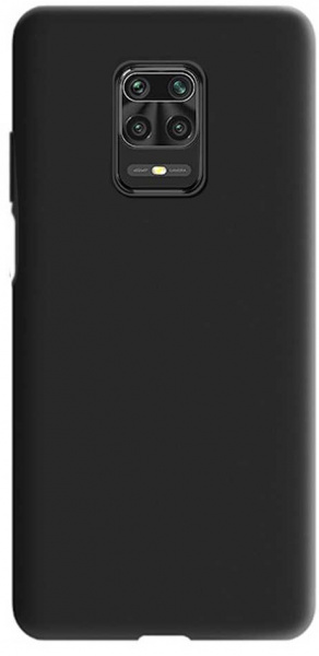 Чехол для смартфона Xiaomi Redmi Note 9S/9 Pro силиконовый (черный), BoraSCO фото 1
