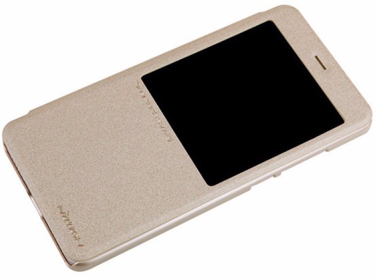 Чехол-книжка для Xiaomi Redmi Note 4/4X на Snapdragon (золотой), Nillkin Sparkle Leather Case  фото 2