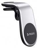 Автомобильный держатель Mage Bend для смартфонов, магнитный, крепление на вент.решетку, серебристый, Deppa - фото