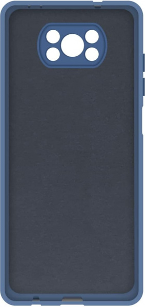 Чехол-накладка для Xiaomi Poco X3 синий, Microfiber Case, Borasco фото 2