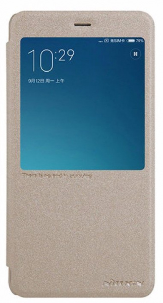 Чехол-книжка для Xiaomi Redmi Note 4/4X на Snapdragon (золотой), Nillkin Sparkle Leather Case  фото 1