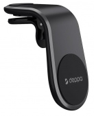 Автомобильный держатель Mage Bend для смартфонов, магнитный, крепление на вент.решетку, черный, Deppa - фото