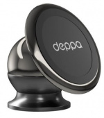 Автомобильный держатель Mage Steel для смартфонов, магнитный, крепление на торпеду, черный, Deppa - фото