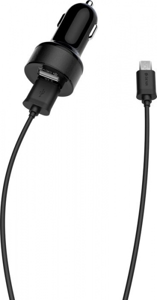 АЗУ Devia Smart Dual USB Car Charger Suit 2 USB + кабель Micro USB, черный фото 1