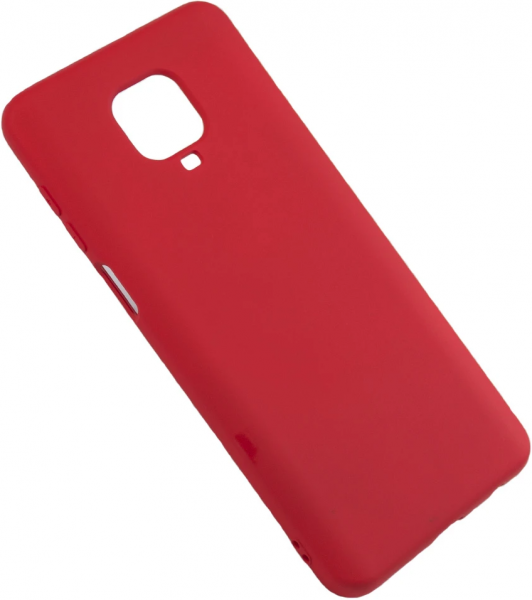 Чехол-накладка для Xiaomi Redmi Note 9S/9 Pro красный, Microfiber Case, Borasco фото 1