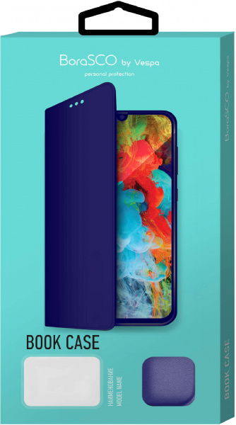 Чехол-книжка для Xiaomi Redmi Note 8 Pro, синий, Borasco фото 1