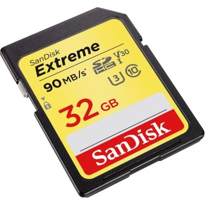 Карта памяти SanDisk Extreme SDHC 32GB Class10 UHS-I V30 (U3) 90/40MB/s фото 1