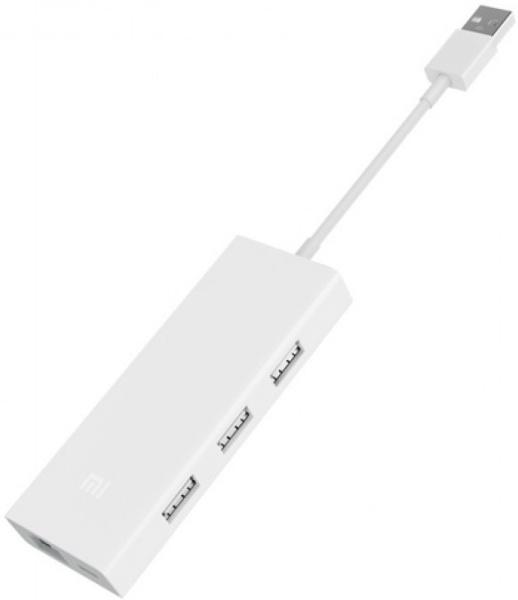 Адаптер Xiaomi multi-adapter USB 3.0/Micro-USB/Gigabit Ethernet белый фото 1