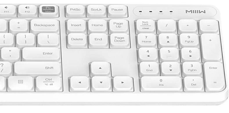 Беспроводной комплект Xiaomi Mac Dual System Wireless Office (клавиатура,мышь) MWWC01 белый фото 1