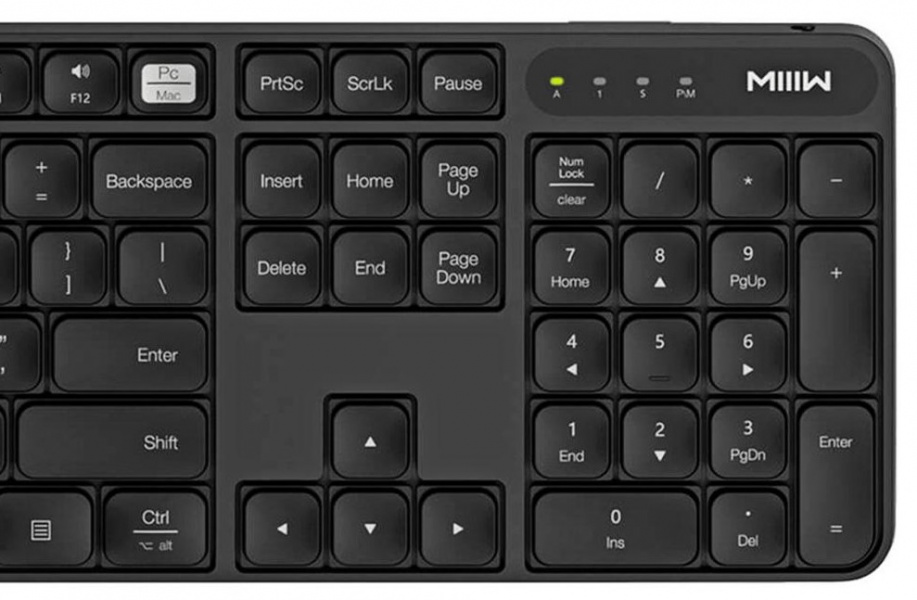Беспроводной комплект Xiaomi Mac Dual System Wireless Office (клавиатура,мышь) MWWC01 черный фото 1