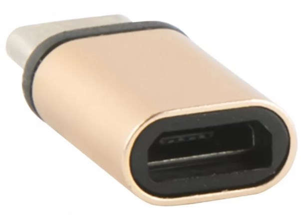 Адаптер-переходник Red Line Micro USB - Type-C золотой фото 2