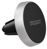 Автомобильный держатель Mage mini для смартфонов, магнитный, крепление на вент.решетку, серебристый, Deppa - фото