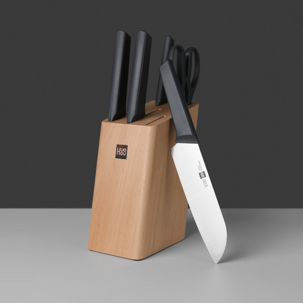Набор ножей с подставкой Xiaomi Youth Edition Kitchen Stainless Steel Knife Set  6in1 фото 2