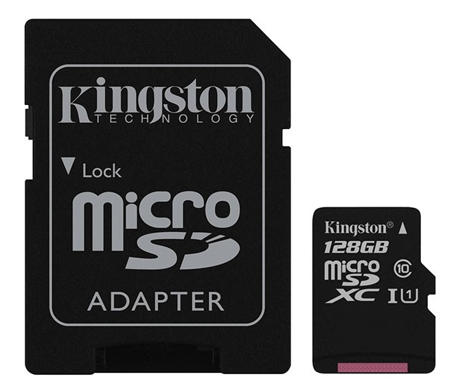 Карта памяти Kingston microSDXC 128GB Class10 UHS-I Canvas Select до 80Mb/s с адаптером фото 1